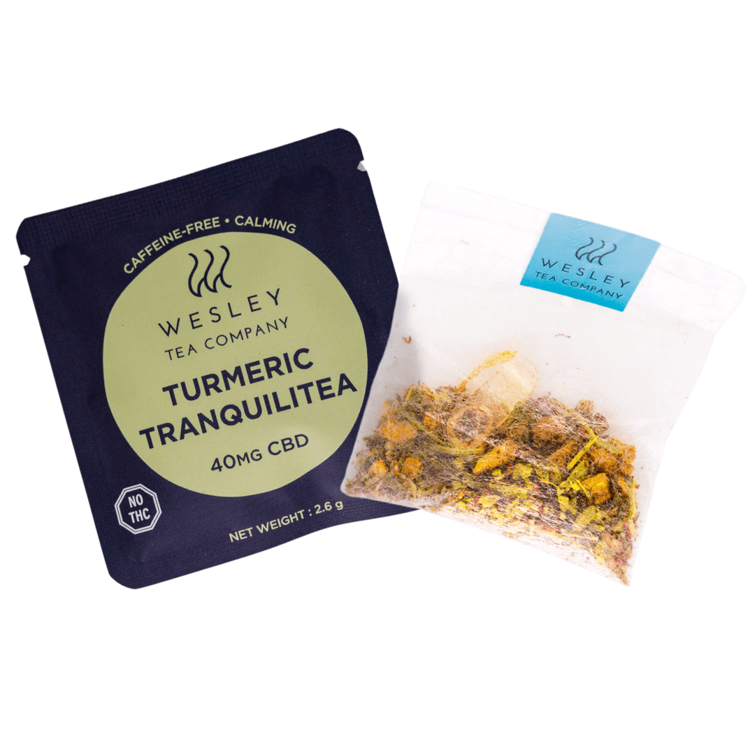 Turmeric Tranquilitea 40mg CBD Single | Wesley Tea