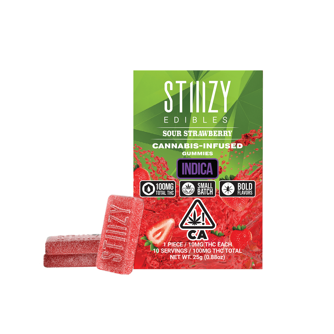 STIIIZY EDIBLES - 100MG SOUR STRAWBERRY