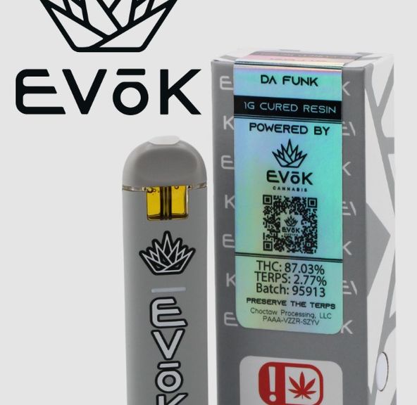 Evok 1g Cured Resin Disposable Cart - Da Funk