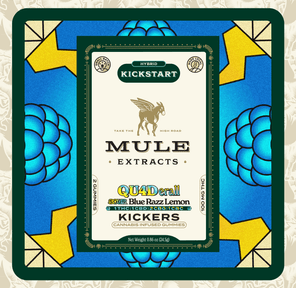 Mule Extracts | Qu4derall Blue Razz Lemonade | 2 pack: 100mg THC: 100mg CBN: 200mg CBG: 100mg CBC