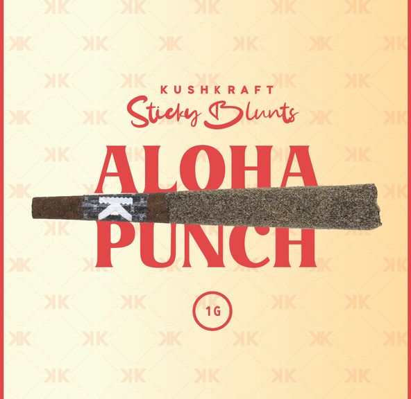 1 x 1g Shatter Infused Blunt Indica Pink Patron Aloha Punch by KushKraft