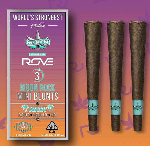 Presidential Pee-Wee Mini Moonrock Blunts 3 pack - Waui