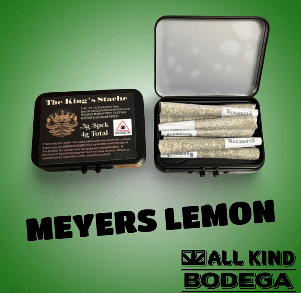 Meyers Lemon .5g Preroll 8 Pack (total weight 4g) (@thekingsstache)