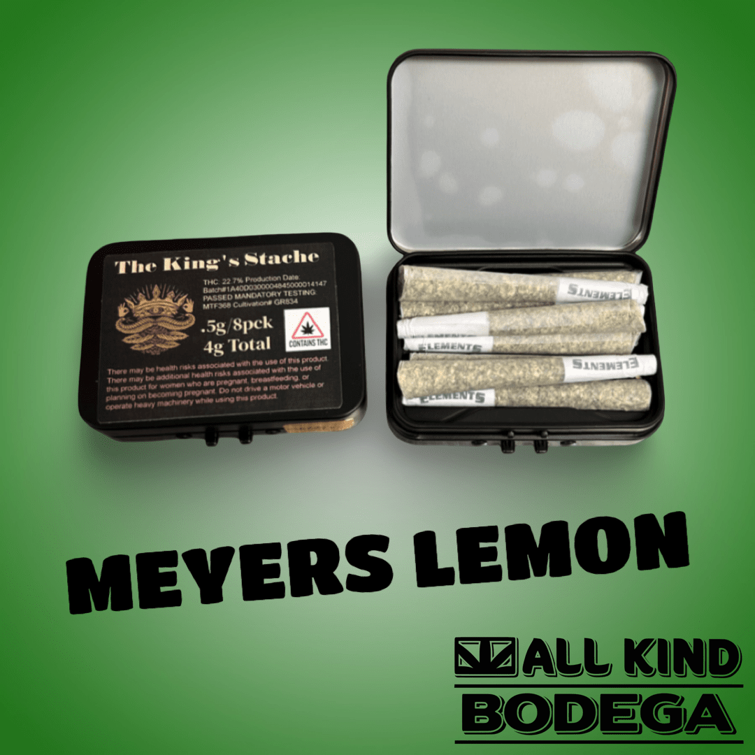 Meyers Lemon .5g Preroll 8 Pack (total weight 4g) (@thekingsstache)