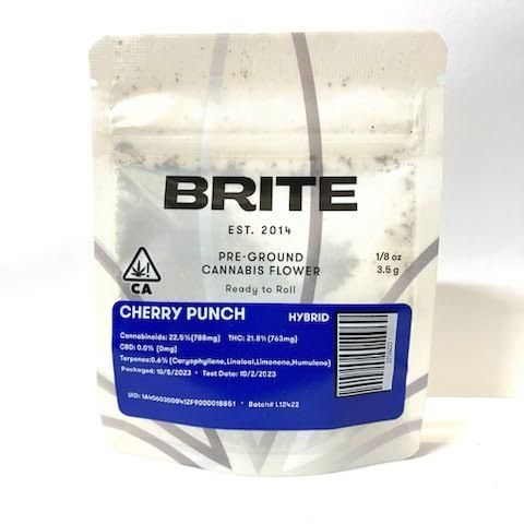 A. Brite 3.5g Pre-Ground Shake - Quality 7.5/10 - Cherry Punch