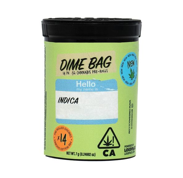 Dime Bag - (x14) .5g Prerolls - 7g - Peanut Butter Mintz