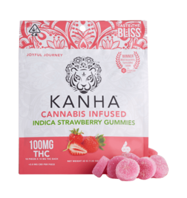 Kanha Indica Strawberry Gummies 100mg