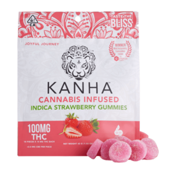 Kanha Indica Strawberry Gummies 100mg