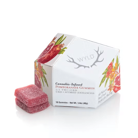 Pomegranate 1:1 CBD + Hybrid Enhanced Gummies