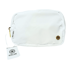 Branded Designer Fanny Pack White