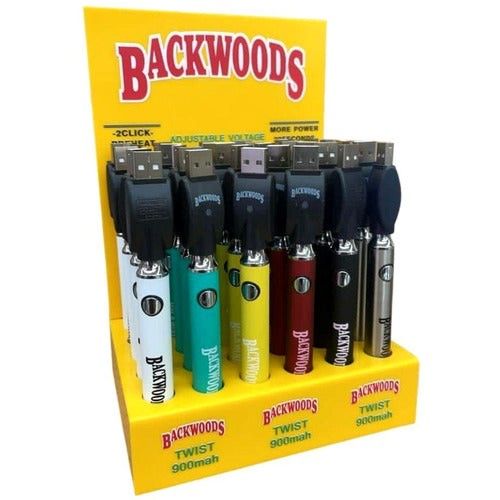 Backwoods - 900mah Twist Battery w/ Charger (Various Colors)