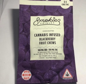 3:1 Gummies Blackberry Smokies 10 mg THC 30 mg CBD pp 100/300 mg per pack