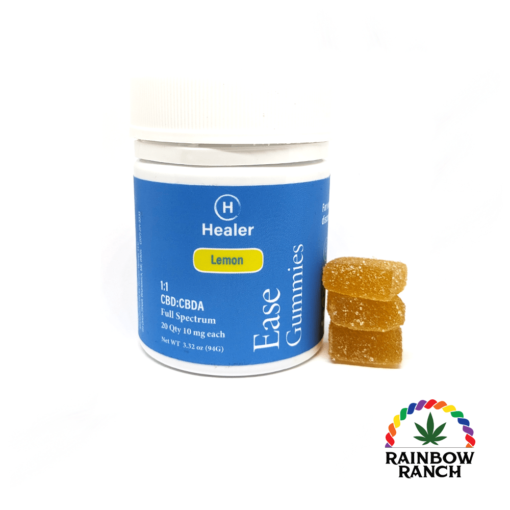 Healer Ease CBD:CBDA Gummies - 10mg each - 200mg total - 20 pcs