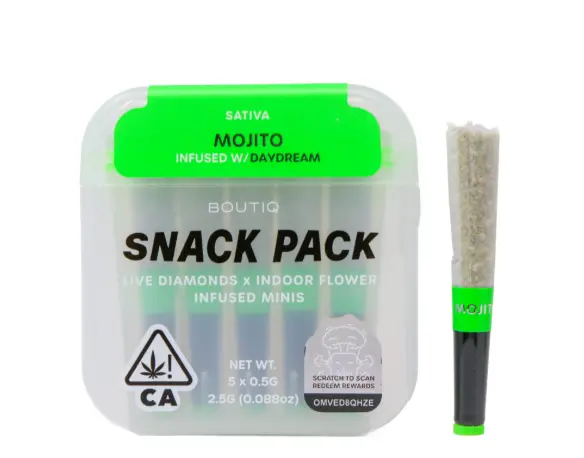 Boutiq Infused Mini Pre-roll 5pk Mojito x Daydream 2.5g