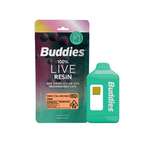 Buddies Live Resin AIO Vape Raspberry Parfait 1g