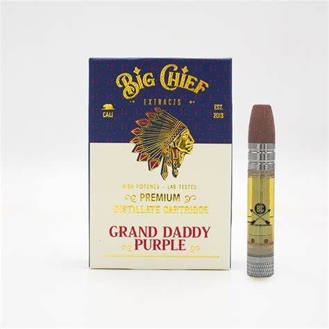 Big Chief THC Cartridge 1G - GrandDaddyPurple