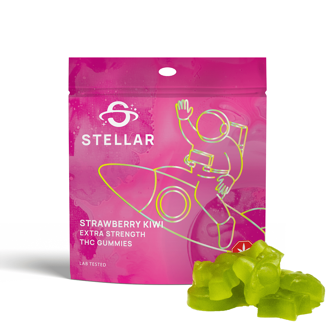 1000mg Strawberry-Kiwi Nebula Gummies by Stellar Treats