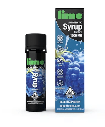 1000mg Live Resin THC Syrup Tincture | Blue Raspberry