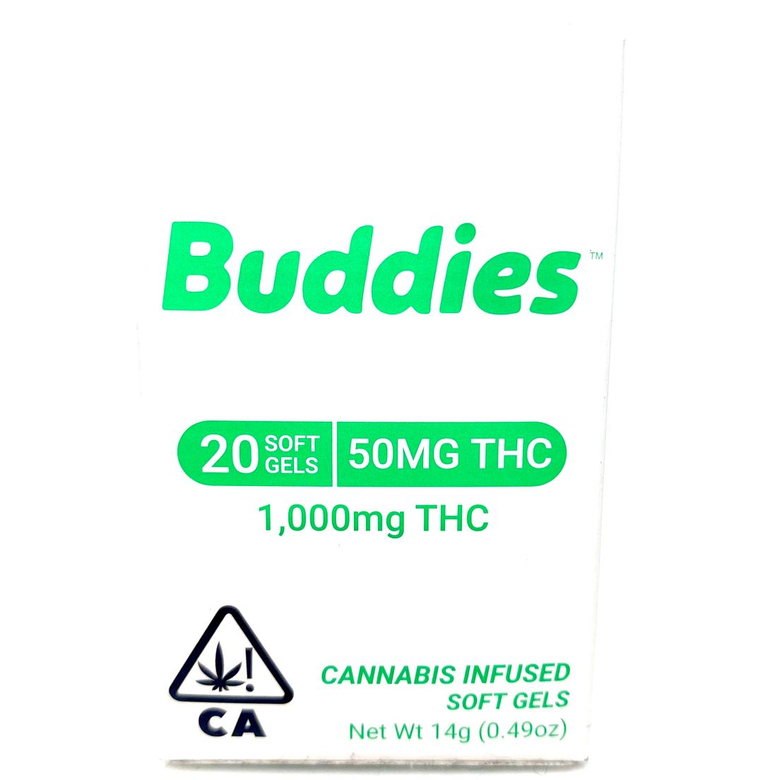 Buddies - 50mg Capsule 20pc - 1000mg, NEW LOWER PRICE!