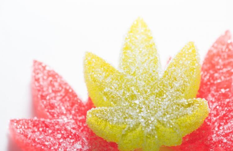 50mg THC Gummy Leaf By Green Rock