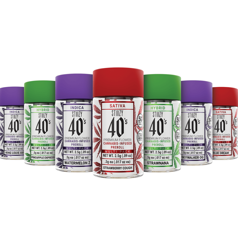STIIIZY - 40's Multi-Pack (x5) .5g Prerolls - 2.5g - Skywalker OG