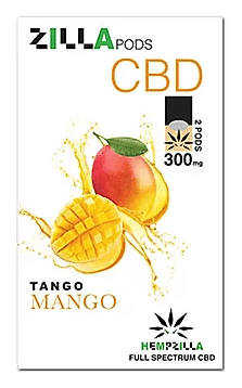 Hempzilla Full Spectrum Pods Tango Mango 300mg