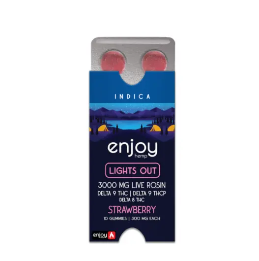 Enjoy Lights Out (Indica) - THCp, D9, D8 Gummies - 3000mg