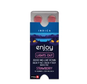 Enjoy Lights Out (Indica) - THCp, D9, D8 Gummies - 3000mg
