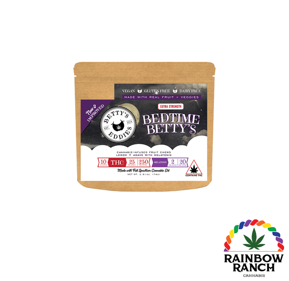 Betty's Eddies Bedtime Betties Taffies - *25mg each* - 250mg total - 10 pcs - Full Spectrum