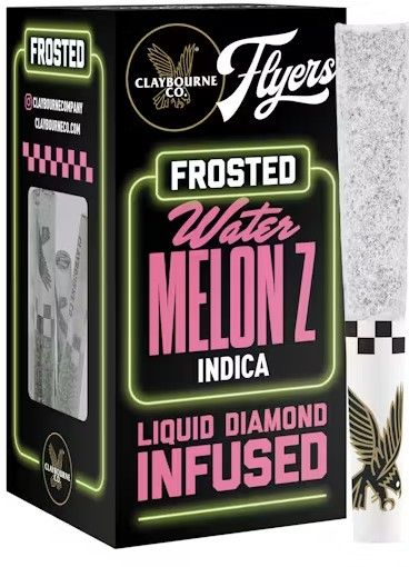 Claybourne Co. - Frosted Flyers - (x5) .5g Infused Prerolls - 2.5g - Watermelon Z
