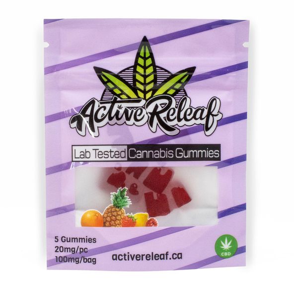 Bubblegum 100mg CBD Gummies by Active Releaf