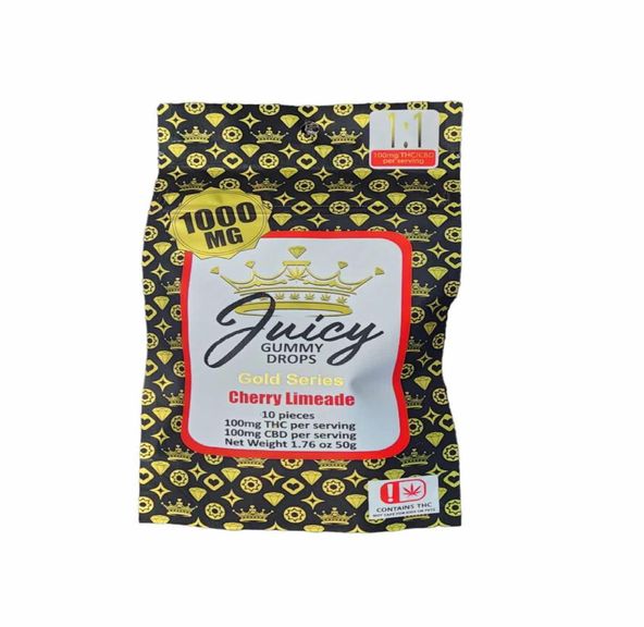 Juicy Cherry Limeade 1:1-1000mg-10 count Gummy Drops-Gold Series