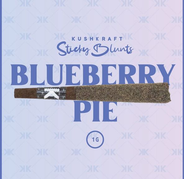 1 x 1g Shatter Infused Blunt Hybrid Blueberry Pie by KushKraft