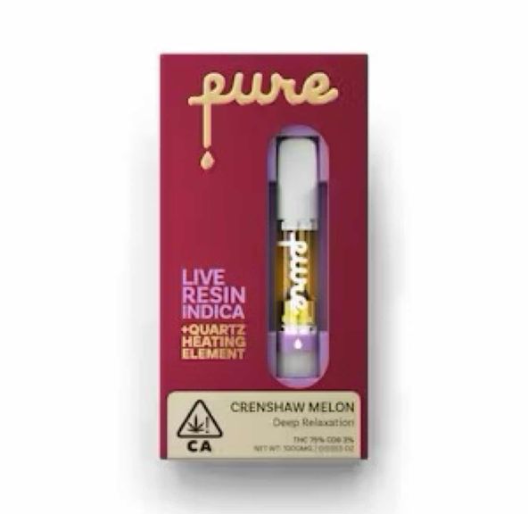 *Promo* Pure Vape- Crenshaw Melon Live Resin Cartridge 1g (S)