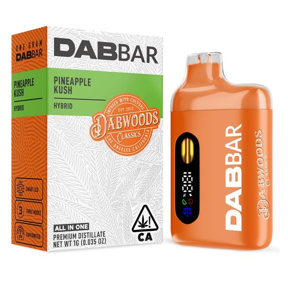 Dabwoods | AIO Vape | 1g | Distillate Dab Bar | Pineapple Kush