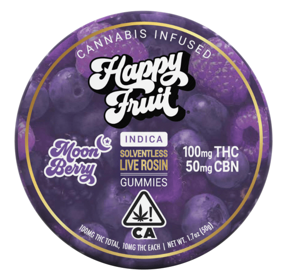 Happy Fruit Rosin Gummies Moon Berry 100mg THC / 50mg CBN