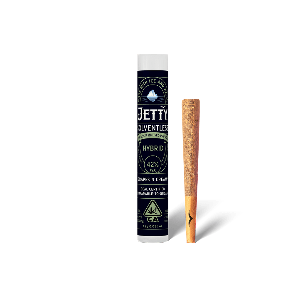 Jetty Solventless Infused Pre-roll Grapes n Cream x Grapes n Cream 1g