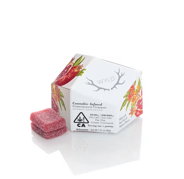 Wyld Fruit Chews Pomegranate 100mg THC / 100mg CBD 1:1