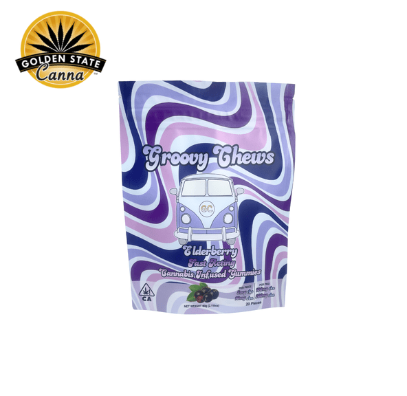 - Golden State Canna - CBN Groovy Chews | Elderberry | 100mg THC 200mg CBN Fast Acting