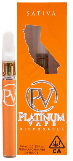 0.4g Tropicana Cookies (Sativa) Disposable Vape - Platinum Vape