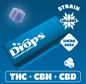 Drops 20pk Blueberry Gummies 20mg THC / 50mg CBN / 180mg CBD