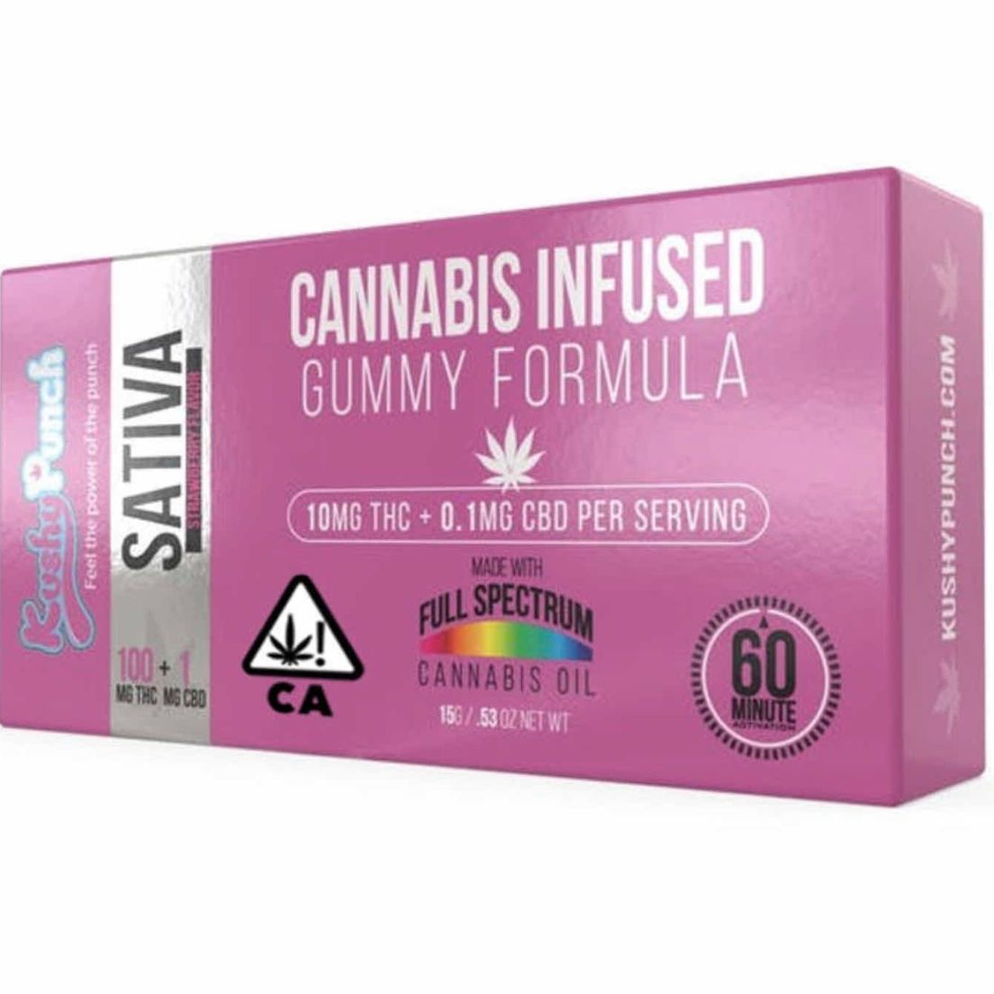 KUSHY PUNCH - SATIVA STRAWBERRY GUMMY 100MG