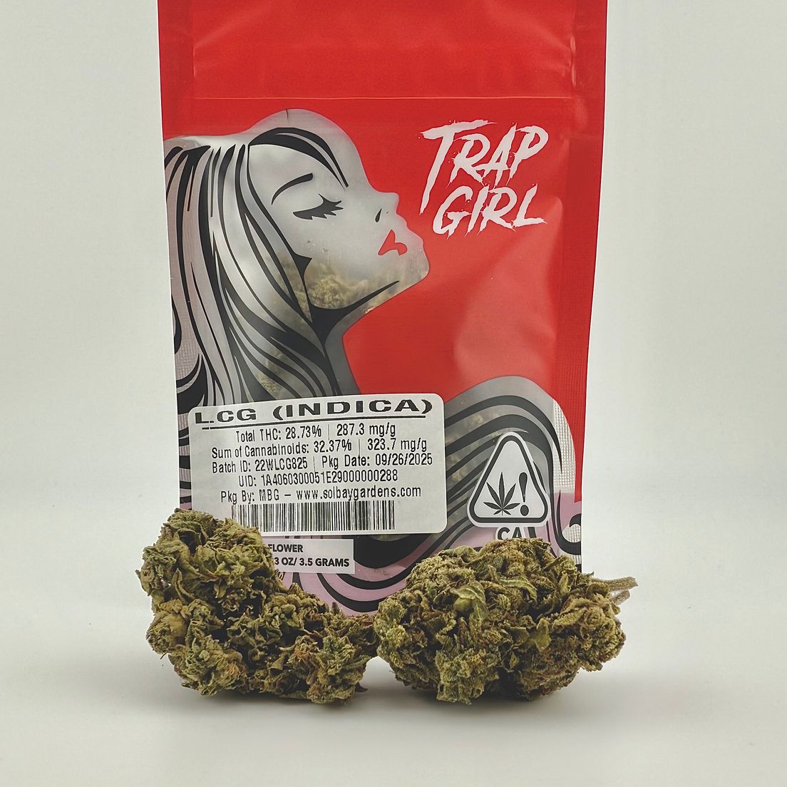 PRE-ORDER ONLY *BLOWOUT DEAL! $25 1/8 LCG (28.73%/Indica) - Trap Girl