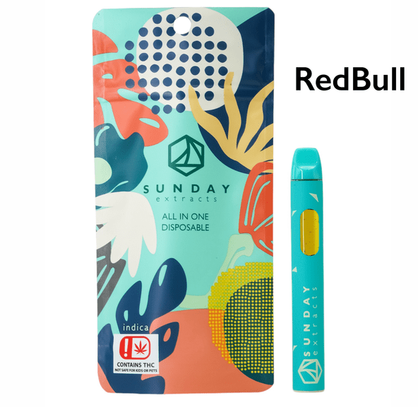 SUNDAY EXTRACTS REDBULL DISPOSABLE 2G