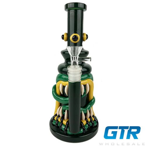 10" GREEN MONSTER BEAKER BONG