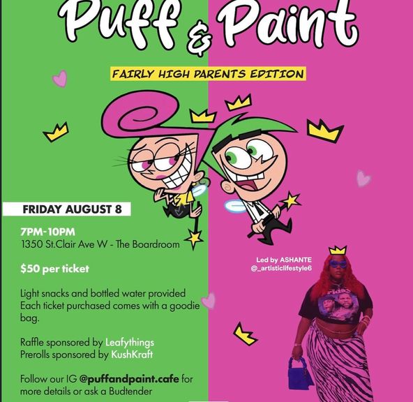 1 EVENT TICKET: Puff & Paint 7PM August 8th 2025
