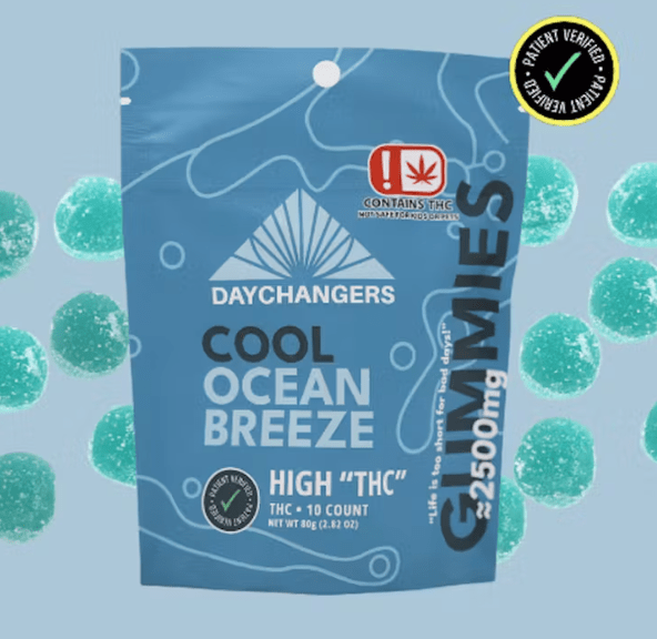 2500mg THC Gummy - Cool Ocean Breeze