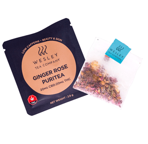 Ginger Rose Puritea 1:1 20mg CBD:20mg THC Single | Wesley Tea