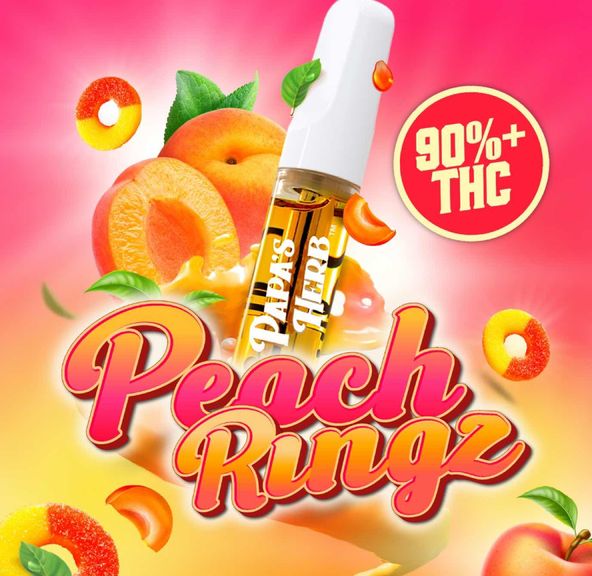 Papa's Herb - Peach Ringz Vape Cartridge 1g