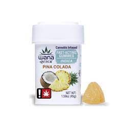 Wana Pina Colada Fast Acting gummies 100mg